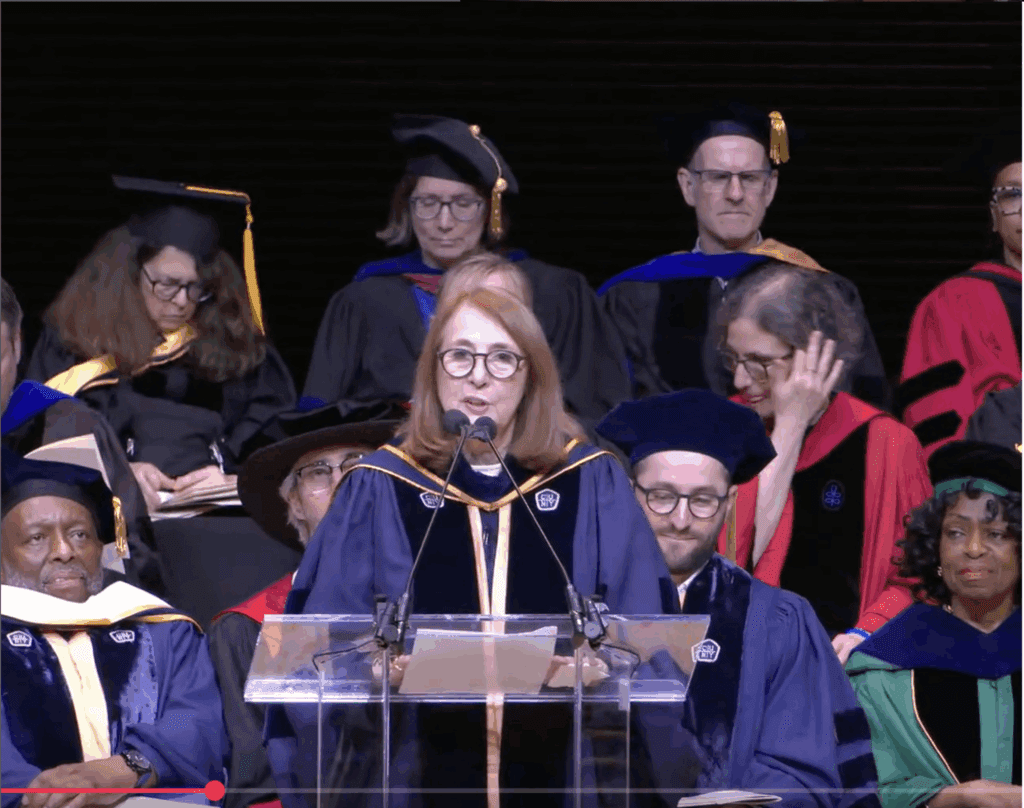 Cathy Davidson delivers Graduate Center CUNY Commencement Address, June 10, 2025, Lincoln Center
