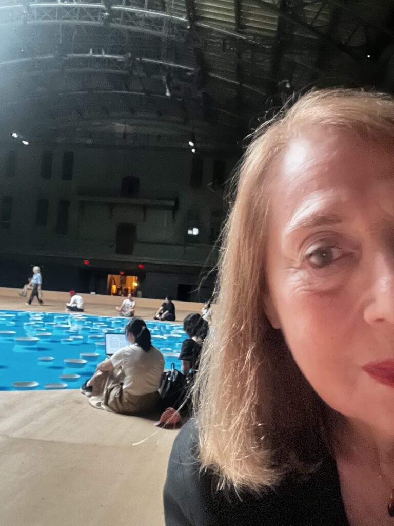 Photo: Selfie at "Clinamen" an installation by Celest Boursier-Mougenot at Park Avenue Armory, NY, July 8, 2026